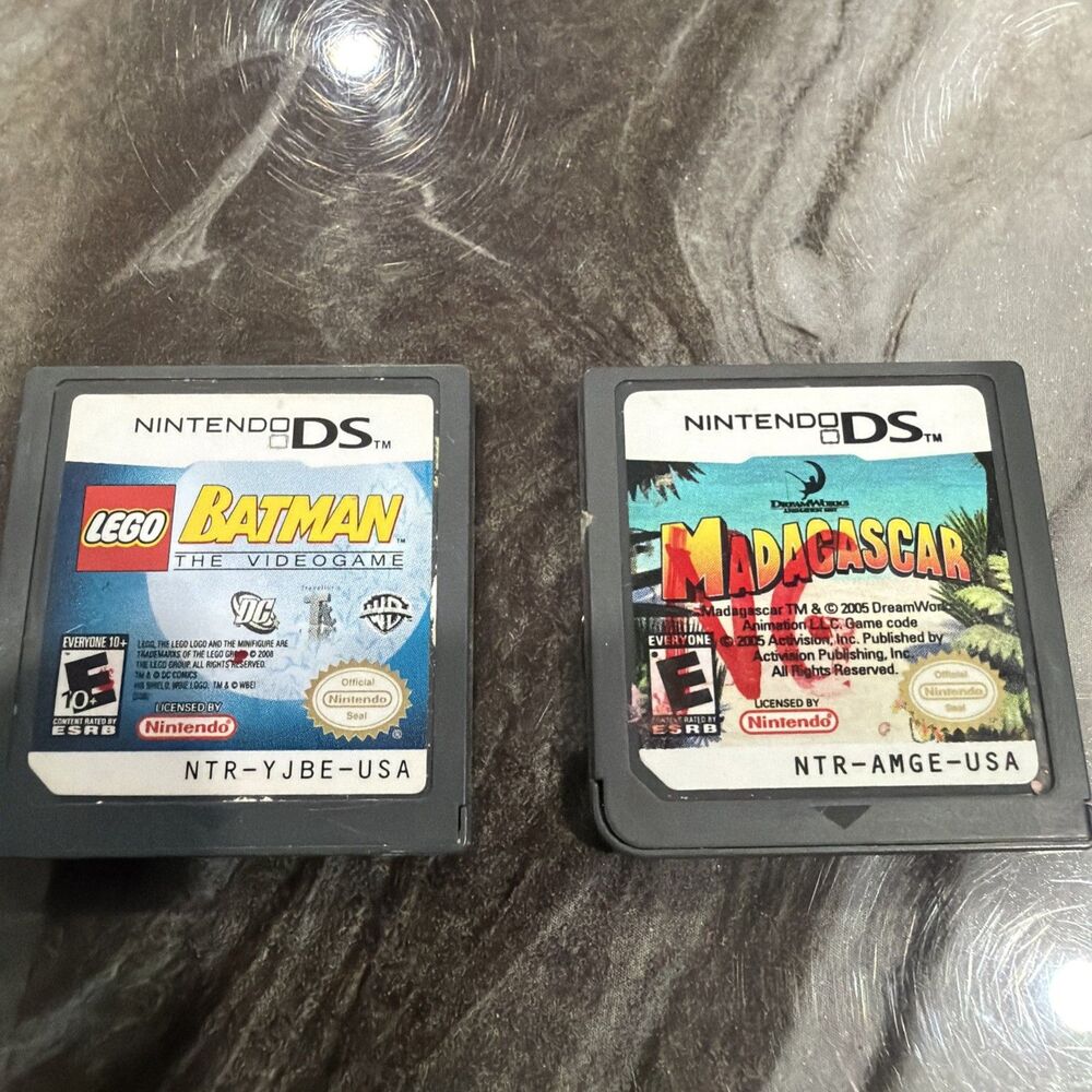 Lot of 3 Games Nintendo DS Lego Batman-Madagascar & Phineas & Ferd Games ONLY